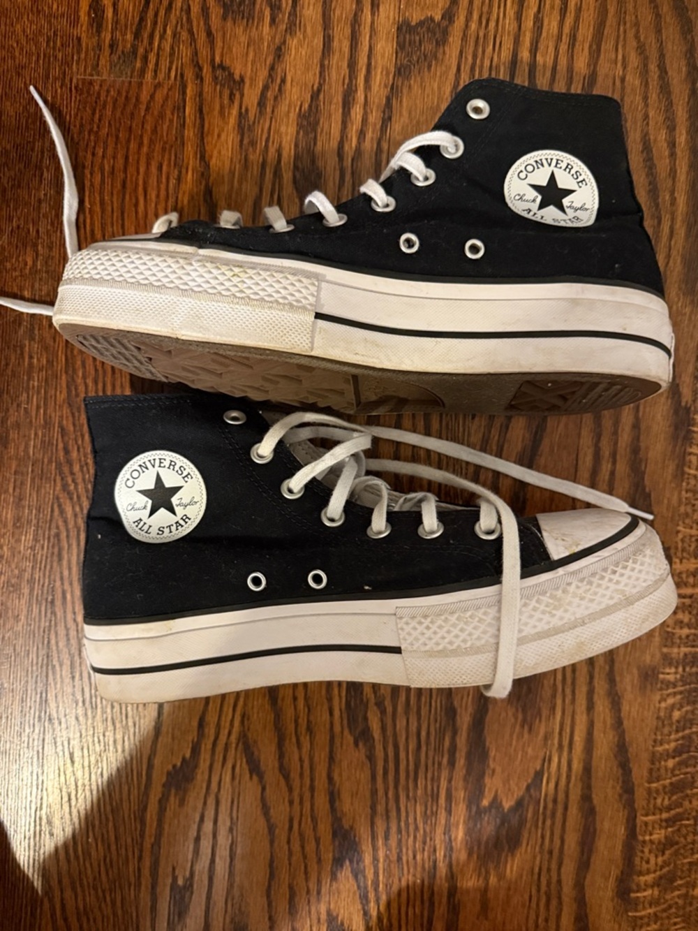 Converse Black and White High Top Sneakers